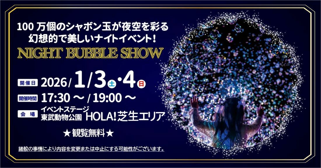 NIGHT BUBBLE SHOW（ナイトバブルショー）
